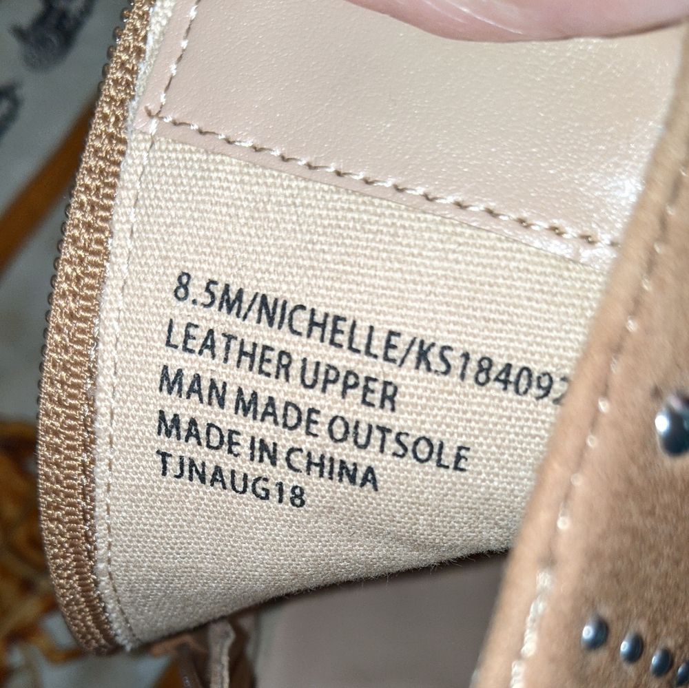 New Kensie stud heel boots nude sale - Picture 11 of 13